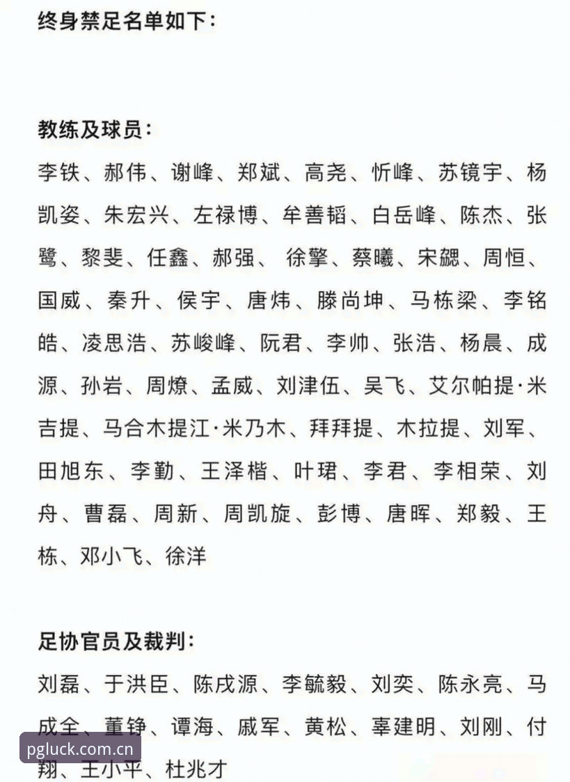 中国足球反腐风暴深度评测：第三批禁足名单全面解析与行业影响报告